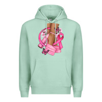 Seafoam breast cancer diva Premium Hoodie - NancyCooperArtShop