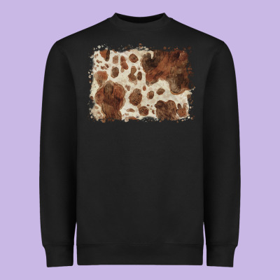 Cowhide Background Heavyweight Sweatshirt Designed By Barkaloodesign