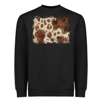 Black cowhide background Heavyweight Sweatshirt - BarkalooDesign