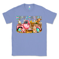 Colony Blue Happy Easter Animal Farm Truck Classic Tee - CowhideDigitalArt