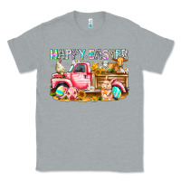 Heather Grey Happy Easter Animal Farm Truck Classic Tee - CowhideDigitalArt