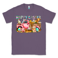 Lavender Happy Easter Animal Farm Truck Classic Tee - CowhideDigitalArt