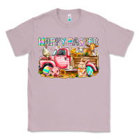 Lilac Happy Easter Animal Farm Truck Classic Tee - CowhideDigitalArt