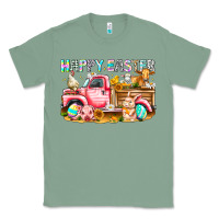 Sage Happy Easter Animal Farm Truck Classic Tee - CowhideDigitalArt