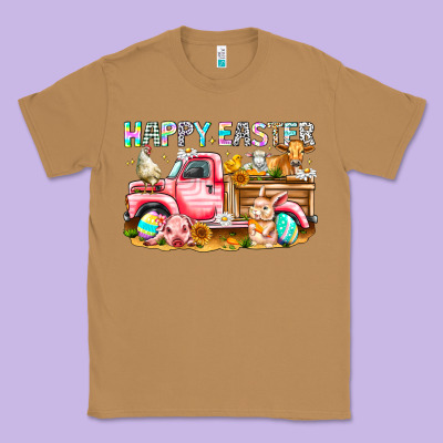 Happy Easter Animal Farm Truck Classic Tee Designed By Cowhidedigitalart