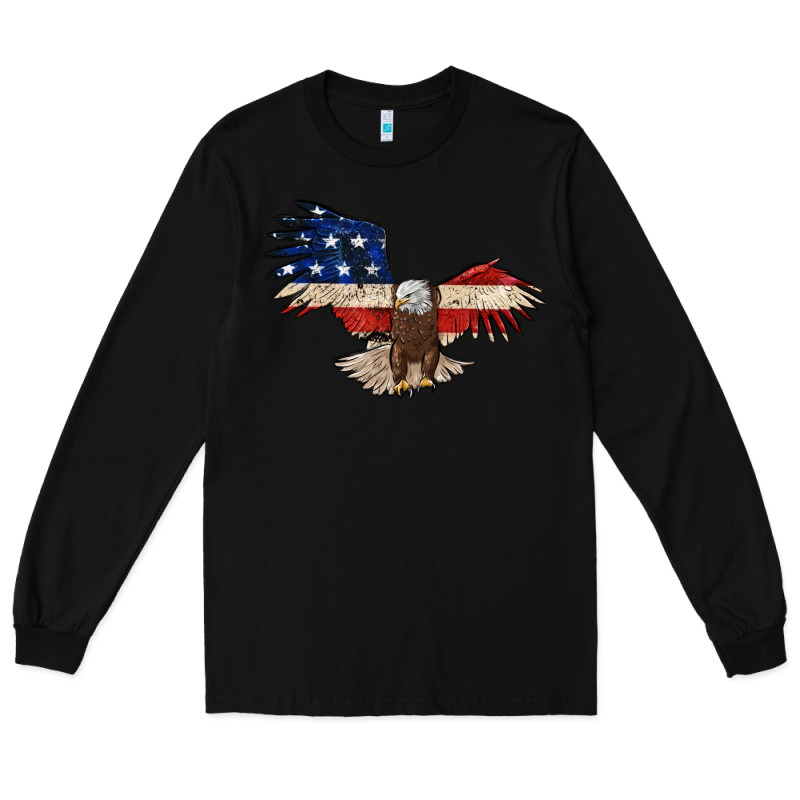 4th July Eagle Long Sleeve Tee by MaliasSmallBusiness | Teevron