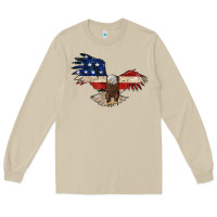Mushroom 4th july eagle Long Sleeve Tee - MaliasSmallBusiness