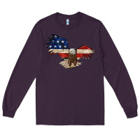 Plum 4th july eagle Long Sleeve Tee - MaliasSmallBusiness