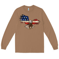 Toasted Coconut 4th july eagle Long Sleeve Tee - MaliasSmallBusiness