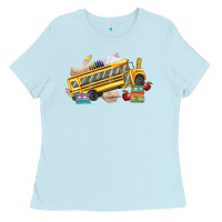 Baby Blue school bus driver Ladies Tee - texasbilliewilder