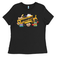 Black school bus driver Ladies Tee - texasbilliewilder