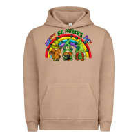 Pigment Burro Happy St. Patrick's Day rainbow gnomes Urban Hoodie - CowGirlArtShop
