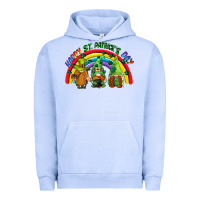Pigment Grape Ice Happy St. Patrick's Day rainbow gnomes Urban Hoodie - CowGirlArtShop
