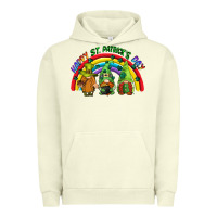 Pigment Pistachio Happy St. Patrick's Day rainbow gnomes Urban Hoodie - CowGirlArtShop