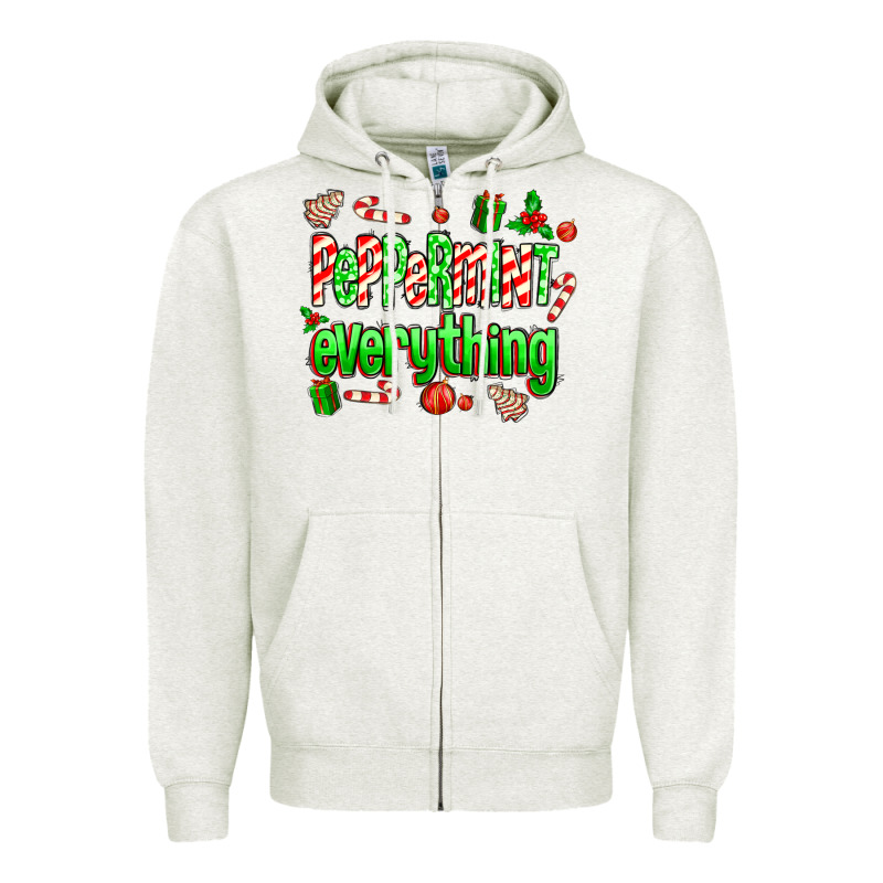 Peppermint Everything Zipper Hoodie by MaliasSmallBusiness | Teevron