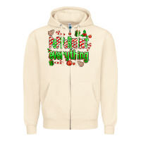 Sandshell Peppermint Everything Zipper Hoodie - MaliasSmallBusiness