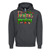 Smoke Peppermint Everything Zipper Hoodie - MaliasSmallBusiness