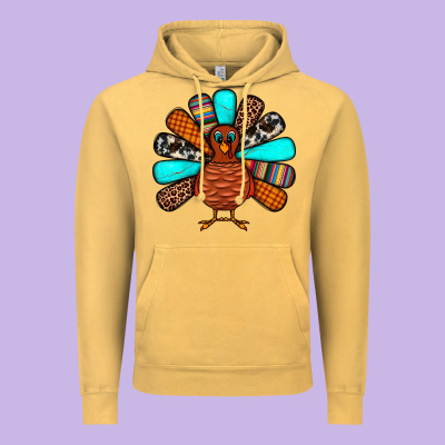 Thanksgiving Turkey Vintage Hoodie Designed By Jahusdesignshop