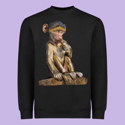 Baby Baboon Illustrations Heavyweight Sweatshirt Designed By Lillyallendesigns