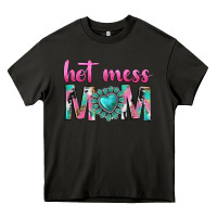 Asphalt hot mess mom Heavy Core Tee - texasbilliewilder
