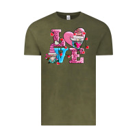 Vintage Olive love and gnomes Vintage Tee - AdoDesignShop