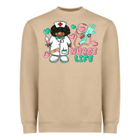Mushroom nurse life afro american nurse Heavyweight Sweatshirt - BarkalooDesign