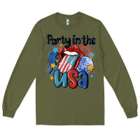 Army Green party in the usa Long Sleeve Tee - MaliasSmallBusiness