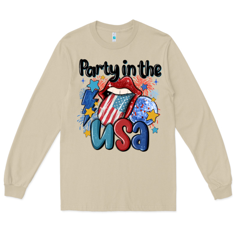 Party In The Usa Long Sleeve Tee by MaliasSmallBusiness | Teevron