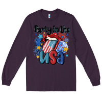 Plum party in the usa Long Sleeve Tee - MaliasSmallBusiness