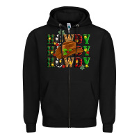 Black Howdy Howdy Howdy christmas Zipper Hoodie - MaliasSmallBusiness