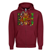 Burgundy Howdy Howdy Howdy christmas Zipper Hoodie - MaliasSmallBusiness