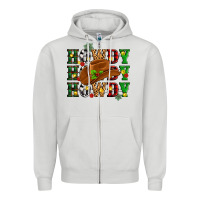 Dove Grey Howdy Howdy Howdy christmas Zipper Hoodie - MaliasSmallBusiness