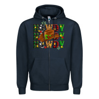 Navy Howdy Howdy Howdy christmas Zipper Hoodie - MaliasSmallBusiness