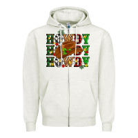 Oatmeal Heather Howdy Howdy Howdy christmas Zipper Hoodie - MaliasSmallBusiness
