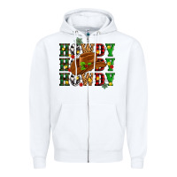 White Howdy Howdy Howdy christmas Zipper Hoodie - MaliasSmallBusiness