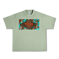 Oil Green western texas and bullskulls with turquoise and leopard licanse plate Urban Heavy Tee - Artiststas