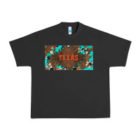 Pigment Black western texas and bullskulls with turquoise and leopard licanse plate Urban Heavy Tee - Artiststas