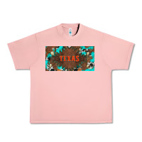 Salmon western texas and bullskulls with turquoise and leopard licanse plate Urban Heavy Tee - Artiststas