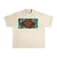 Sandshell western texas and bullskulls with turquoise and leopard licanse plate Urban Heavy Tee - Artiststas