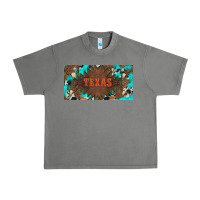 Tornado western texas and bullskulls with turquoise and leopard licanse plate Urban Heavy Tee - Artiststas