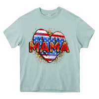 Arona American mama heart Heavy Core Tee - Zillion Design Studio