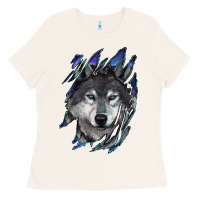 Bone wolf scratch mark Ladies Tee - RanaPortraitStore