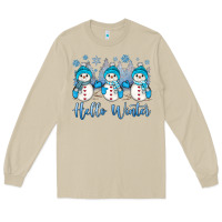 Mushroom snowman hello winter Long Sleeve Tee - JahusDesignShop