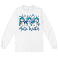 White snowman hello winter Long Sleeve Tee - JahusDesignShop