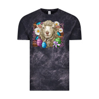 Cloud Black easter sheep eggs butterfly daisys leopard glitter wooden Vintage Tee - Artiststas