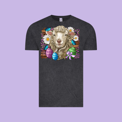 Easter Sheep Eggs Butterfly Daisys Leopard Glitter Wooden Vintage Tee Designed By Artiststas