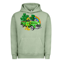 Pigment Oil Green western truck St. Patrick's Day Urban Hoodie - HowdyJamesFarm