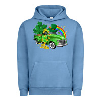 Pigment Pebble Blue western truck St. Patrick's Day Urban Hoodie - HowdyJamesFarm