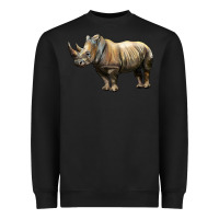 Black Rhino Illustrations Heavyweight Sweatshirt - LillyAllenDesigns