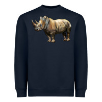 Navy Rhino Illustrations Heavyweight Sweatshirt - LillyAllenDesigns
